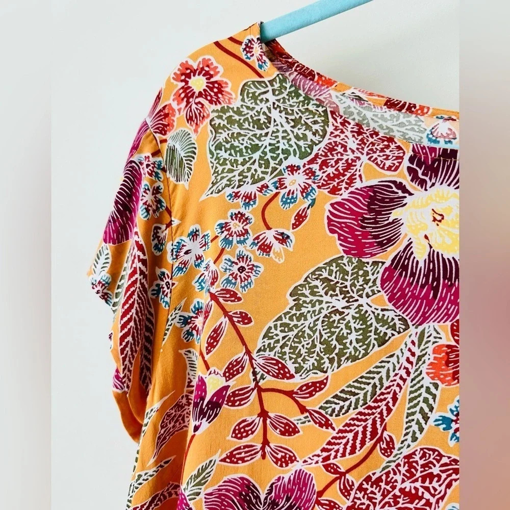 Christian Siriano Floral Blouse - Womens Hi-Lo Shirt Size XL - Picture 3 of 13
